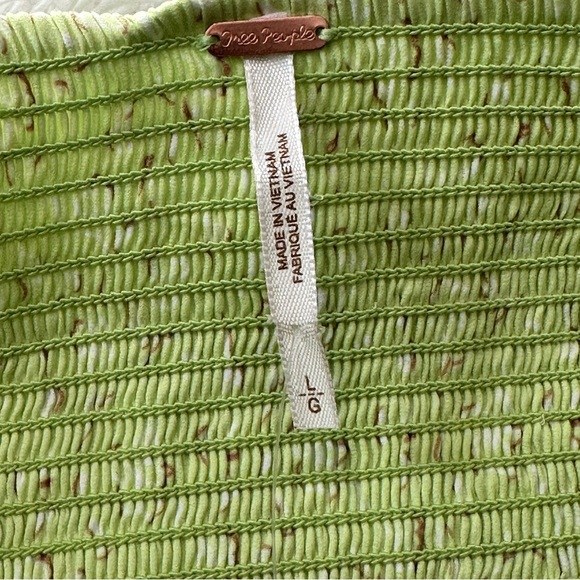 Free People Citrine Combo Ruffle Flutter Sleeve Top Size L - NWT - Picture 9 of 14